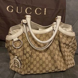 Gucci double top handles vintage bag.